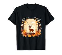 Autumn Magic Deer Antlers Children Forest Lovers Leaves T-Shirt