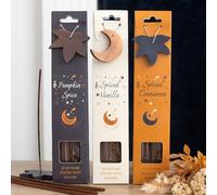 Autumn Magic Incense Gift Set, 40 Sticks with Holder, 3 Fragrances to choose from - Pumpkin Spice, Spiced Vanilla, Spiced Cinnamon (Spiced Cinnamon)