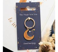 Autumn Magic Moon Keyring - Celestial Enamel & Metal Accessory