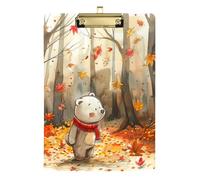 Autumn Maple Forests Cute clipboard Plastic for Teacher Must Haves for Classroom Elementary Size 9 x 12 Gold