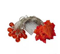 Autumn Maple Leaf Pumpkin Fairy Lights, 6m Copper Wire Halloween Decoration