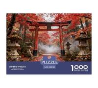 Autumn Maple Leaf Shrine, Kyoto, Japan Wooden Jigsaw Puzzle Waterproof 1000 Piece Puzzles for Adults Impossible Home Decoration