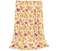 Autumn Maple Leaf Throw Blanket, Cozy Anti-pilling Fall Fleece Blanket, Soft Lightweight Flannel Blanket, All Seasons Warm Orange Home Decor for Bed Dorm Sofa Couch Chair 100X125 cm
