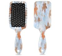 Autumn Maple Leaves Hair Brush Wet Dry Air Cushion Hair Brush Plastic Detangler Hairbrush for Kids Adults Back To School Gift Women Men