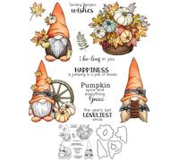 Autumn Maple Leaves Stamps and Die Cuts for Card Making Dwarf Pumpkin Transparent Silicone Clear Stamp and Metal Cutting Dies Sets for DIY Scrapbooking Paper Crafting Seals Decorative Supplies
