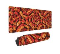 Autumn Maple Seed Print Mouse Pad Large Mouse Pad for Desk, Non-Slip Gaming Mousepad 12x31.5in