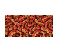 Autumn Maple Seed Print Mouse Pad Large Mouse Pad for Desk, Non-Slip Gaming Mousepad 16x35.5in