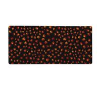 Autumn Maple Seed Print Mouse Pad Large Mouse Pad for Desk, Non-Slip Gaming Mousepad 16x35.5in