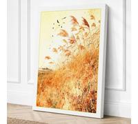 Autumn Migration Boho Canvas Wall Art Print 18x12 Inch
