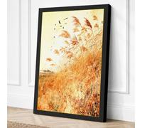 Autumn Migration Boho Canvas Wall Art Print 30x20 Inch