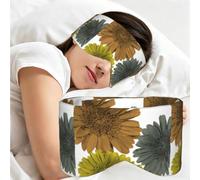 Autumn Modern Colors Gerbera Daisies Floral, Sleep Mask for Home Travel, Full Eye Covers Light Blocking Eye Mask Sleep Eye and Ear Muffs
