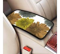 Autumn Modern Colors Gerbera Daisies Floral, Vehicle Center Console Armrest Cover Pad Soft Comfort Car Handrail Box Cushion Universal