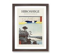 Autumn Moon On Ishiyama By Utagawa Hiroshige Exhibition Museum Asian Japanese Framed Print | A4 Walnut Framed Wall Art | Ready to Hang | Asian Space Picture | Living Room Bedroom Lounge Office