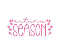 Autumn Motivational Quote with Branches and Berries Hand Drawn Lettering Autumn Elements Lettering Decals 42x100.7cm Do not Damage The Wall Surface Pink