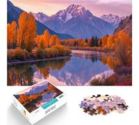Autumn Mountains at Lake NatureJigsaw Puzzles for Adults 1000 Pieces Hands-on Game Fun at Home Activities, Birthday Present,Travel Gifts, 38x26cm