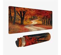 Autumn Mouse Pad Forest Large Mouse Mat XXL 47.2 x 15.7 Inch Desk Mat for Keyboard and Mouse with Non-Slip Rubber Base, Improves Speed and Precision, Waterproof Mousepad for Office, Home, Model 944