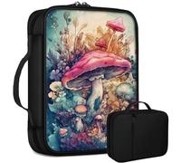 Autumn Mushroom Bible Bag Large Bible Case Cover for Women Men, Multi-Functional Church Bag Bible Protector with Handle Zippered Pocket Christian Gift Bible Study Supplies