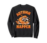 Autumn Napper Cozy Raccoon Pumpkin Fall Season Funny Sweatshirt