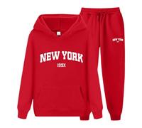 Autumn New York Letter Couples Hoodies Sweatshirt And Pants Set Unisex Sportswear For Men And Women Pant And Jacket Suit for Women