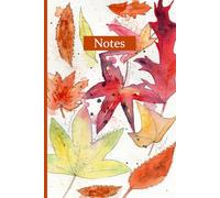Autumn Notebook: Paperback Lined Autumn Watercolor Notebook Journal