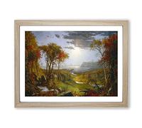 Autumn On The Hudson River By Jasper Francis Cropsey Classic Painting Framed Print | A2 Oak Framed Wall Art | Ready to Hang | Classic Landscape Picture | Living Room Bedroom Lounge Office