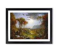 Autumn On The Hudson River By Jasper Francis Cropsey Classic Painting Framed Print | A3 Black Framed Wall Art | Ready to Hang | Classic Landscape Picture | Living Room Bedroom Lounge Office