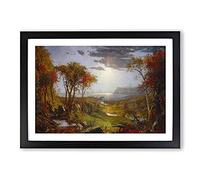 Autumn On The Hudson River by Jasper Francis Cropsey Framed Print | A2 Black Framed Wall Art | Ready to Hang | Modern Landscape Picture | Living Room Bedroom Lounge Office