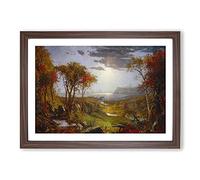 Autumn On The Hudson River by Jasper Francis Cropsey Framed Print | A2 Walnut Framed Wall Art | Ready to Hang | Modern Landscape Picture | Living Room Bedroom Lounge Office