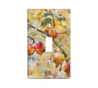 Autumn Orchard Light Switch Cover Plates/Outlet Covers, Golden Harvest Apples for Wall Décor, Decorative Wall Plates, Standard Size Single Toggle