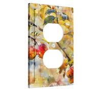 Autumn Orchard Light Switch Cover Plates/Outlet Covers, Golden Harvest Apples for Wall Décor, Decorative Wall Plates, Standard Size Single Duplex Outlet