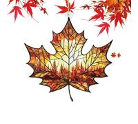 Autumn Ornaments for Small Tree | 2D Acrylic Maple Leaves - Autumn Maple Tree Ornaments | for Thanksgiving Christmas Window Indoor Outdoor Garden