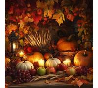 Autumn Paint by Numbers, Candle Paint by Numbers for Adults with Frame, Digital Oil Painting with Brushes, DIY Acrylic Pigment Drawing Paintwork for Home Decoration, Gifts for Women, 20x20 inch 0k-513