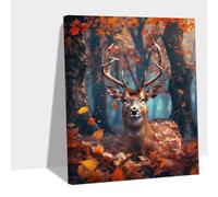 Autumn Paint by Numbers, Deer Paint by Numbers for Adults 36x48in Easy DIY Canvas Painting Kits for Adults Beginners, with Brushes Acrylic Pigment, Home Decoration Wall Art Crafts, Women Hobby Y#B295