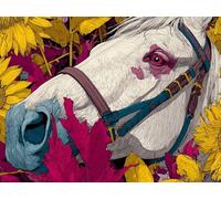 Autumn Paint by Numbers for Adults Beginner with Frame, Horse Painting by Numbers for Children, DIY Acrylic Oil Painting Number Kits Art Crafts, Hobbies for Adults Room Wall Decor 70x100 cm Q-6049