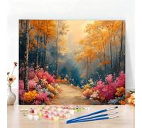 Autumn Paint by Numbers for Adults Beginners, DIY Paint by Numbers Tree Easy Colored Canvas Drawing 120x80cm Oil Painting Arts and Crafts for Adults for Relax and Home Decor, Gifts for Women W6-584