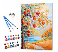Autumn Paint by Numbers for Adults, Rural Painting by Numbers 16x20in, Hobbies for Adults Women DIY Acrylic Painting Kits on Canvas, Arts and Crafts Gift for Home Wall Decor, (Unframed) Y3-804