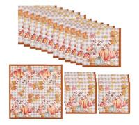 Autumn Paper Napkins - Autumn Thanksgiving Pumpkin | Halloween Maple Leaves Pumpkin Napkins for Bedroom, Kitchen and Living Room