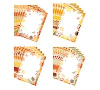 Autumn Pine-Cone & Maple Leaf Letter Writing Set -Hello Fall Themed Decorative Stationery Vintage Note Paper for Heartfelt Seasonal Correspondence,Thanksgiving,Office, Wedding Birthday Supplies