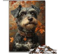 Autumn Poodle Adult Jigsaw Puzzles 1000 Pieces, Staycation Kill Time Every Piece Is Unique - Challenging Family Fun Game (size 26x38cm)