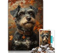 Autumn Poodle Jigsaw Puzzles for Adults Teenagers Jigsaws Puzzle,for Educational Game Challenge Toy Unique Home Decor And Gifts (50x75cm)