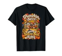 Autumn Pug Yellow School Bus Driver Pumpkin Spice Rides Value Graphic T-Shirt