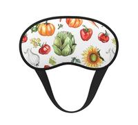 Autumn Pumpkin Blackout Sleep Mask - Soft Adjustable Eye Mask for Full Light Blocking, Deep Sleep, Travel & Relaxation