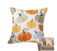 Autumn Pumpkin Cushion Covers | Halloween Cover 43 x 43 cm, Seasonal Decorative Cover with Zip for Indoor Outdoor Sofa Bedroom Decor