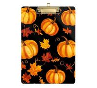 Autumn Pumpkin Fall Maple Leaf Thanksgiving Paper Clip Board Standard Hole for Softball Coaches clipboard Teacher Size 9 x 12