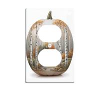 Autumn Pumpkin Light Switch Cover Plate, Cozy Cottage Design for Fall Decor, Thermoplastic Wall Plate, Standard Size, Perfect for Seasonal Home Accents Single Duplex Outlet