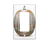 Autumn Pumpkin Light Switch Cover Plate, Cozy Cottage Design for Fall Decor, Thermoplastic Wall Plate, Standard Size, Perfect for Seasonal Home Accents Single Rocker
