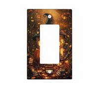 Autumn Pumpkin Light Switch Cover Plate/Outlet Covers, Cozy Cottage Design for Fall Decor, Thermoplastic Wall Plates, Standard Size Single Rocker