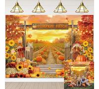 Autumn Pumpkin Photo Backdrop Autumn Harvest Pumpkin Patch Photography Background Fall Halloween Kids Newborn Baby Shower Party Decorations Background (6X4FT (180x120cm))