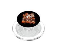 Autumn Pumpkin Spice Coffee Ghost Funny Halloween PopSockets PopGrip for MagSafe
