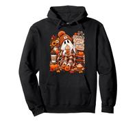 Autumn Pumpkin Spice Coffee Ghost Funny Halloween Pullover Hoodie